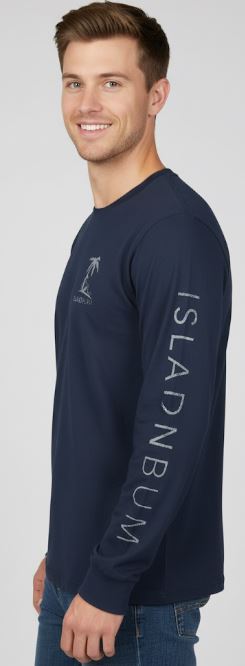 Signature Long Sleeve Island Bum T-shirt - Classic Blue