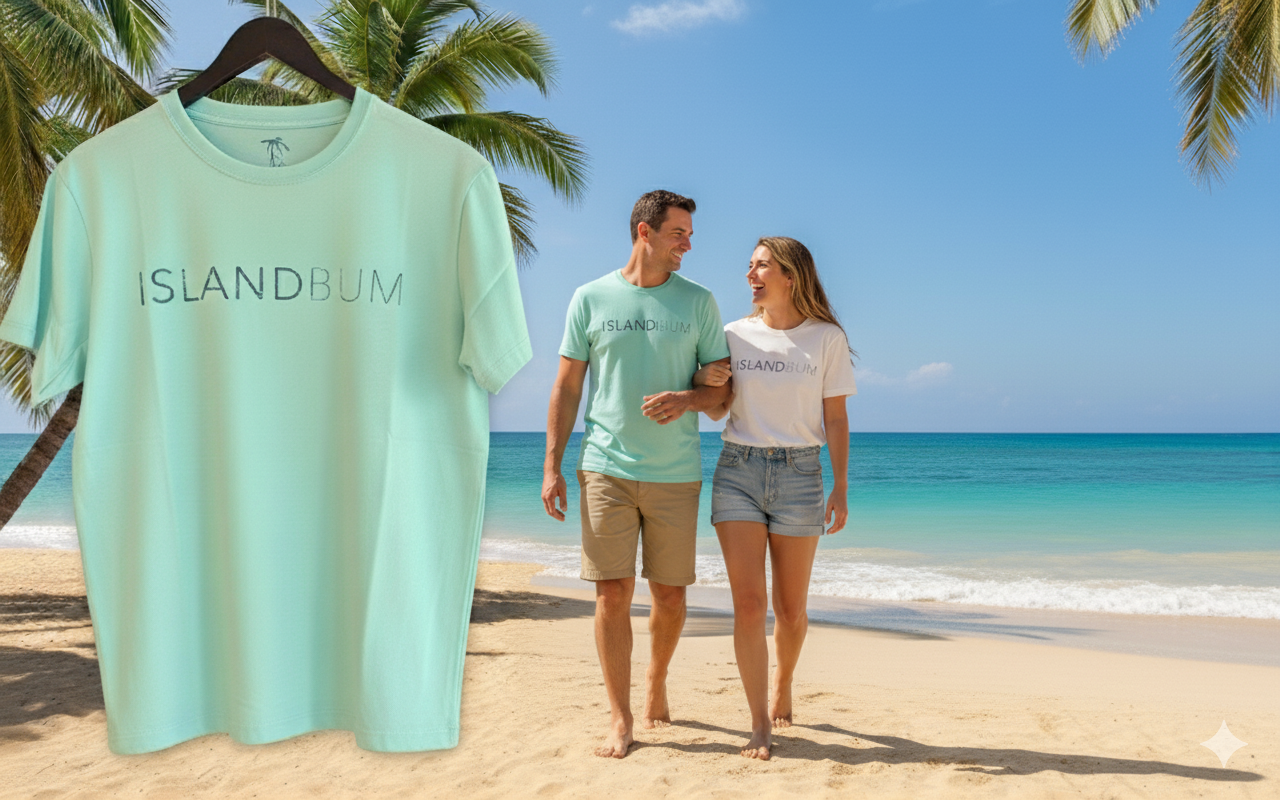 Island Bum Signature T-shirt Seafoam Green - Main Image