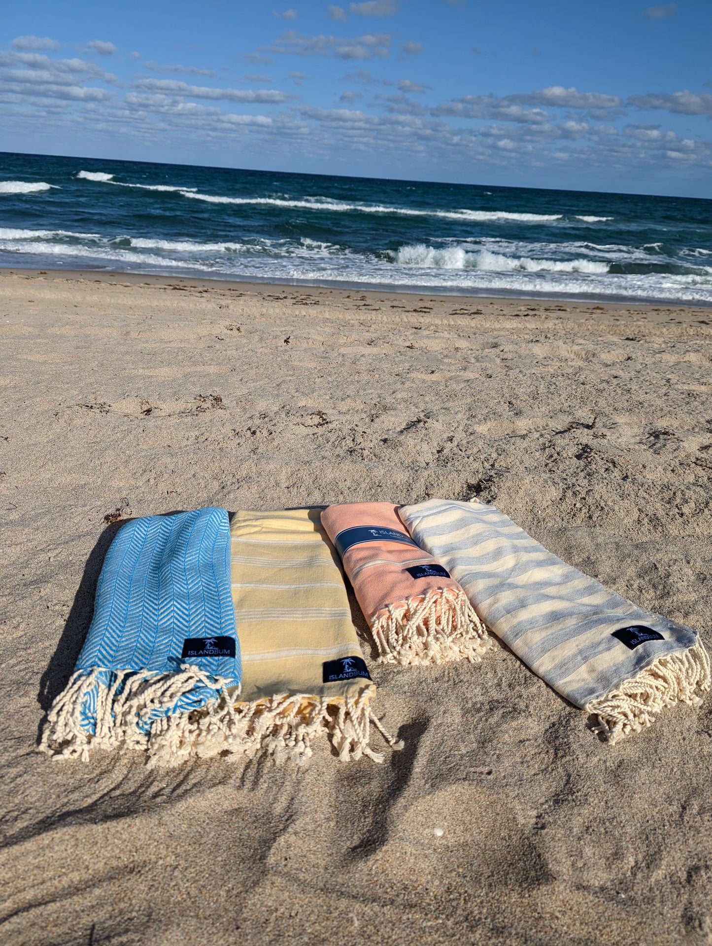 Turquoise Wavy Turkish Towel