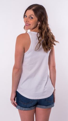 Anchor Tank Top - White