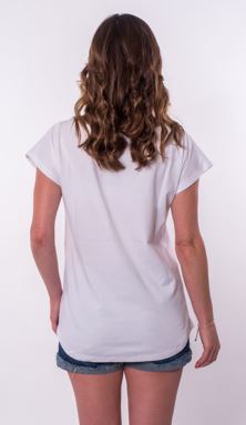 Signature Scoop Neck Tee - White