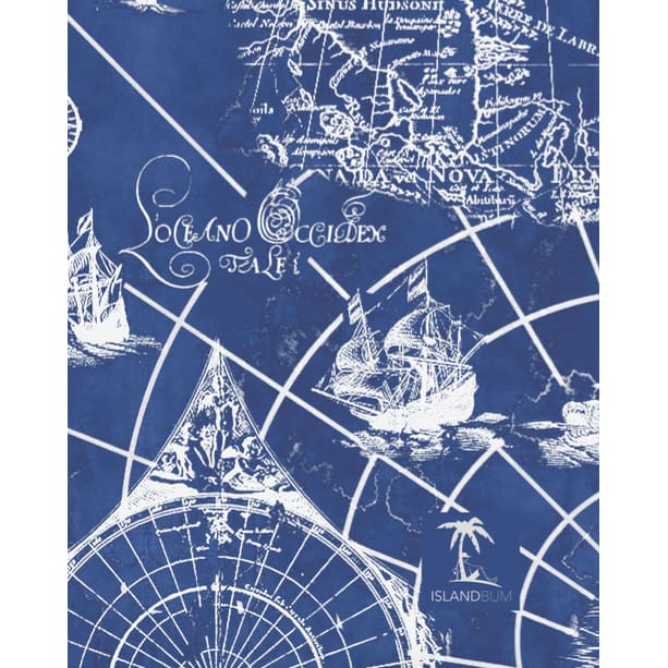 Island Bum Face Shield Vintage Map