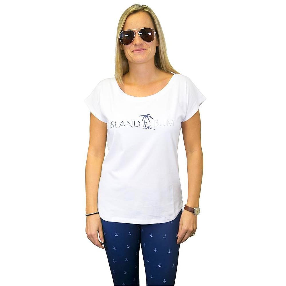 Island Bum Mrs Joe Scoop Neck White