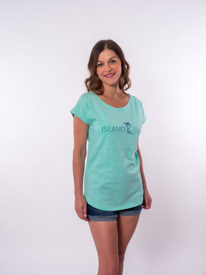 Mrs. Joe Scoop Neck Tee - Seafoam