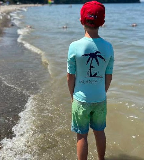 Little Island Bum UPF 50 Performance Signature Long Sleeve Shirt - Seafoam Green