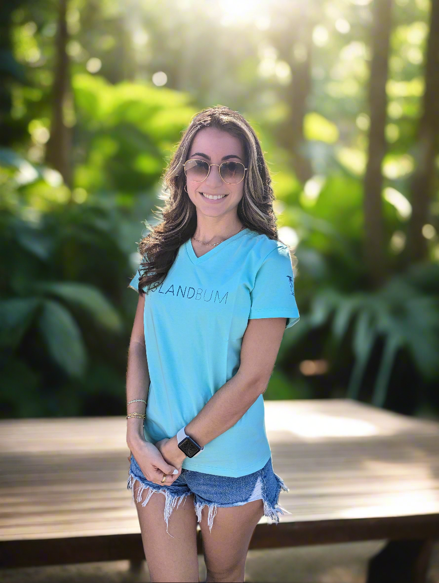 Signature V-Neck Tee - Seafoam Green
