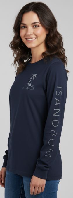 Signature Long Sleeve Island Bum T-shirt - Classic Blue
