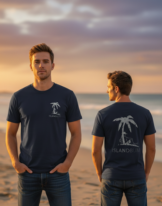 Tiki Joe Chest T-shirt - Classic Blue