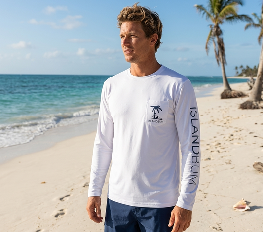 UPF 50 Performance Pocket L/S Shirt - White