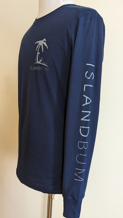 Signature Long Sleeve Island Bum T-shirt - Classic Blue