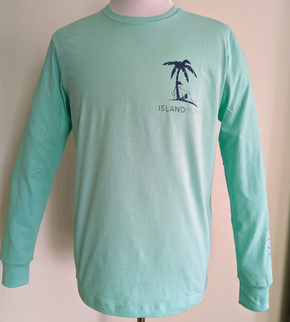 Signature Long Sleeve Island Bum T-shirt - Seafoam Green