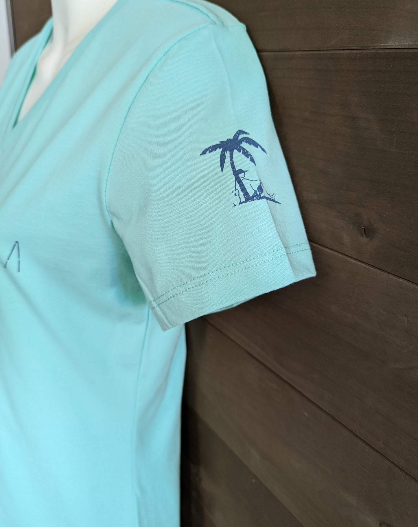 Signature V-Neck Tee - Seafoam Green