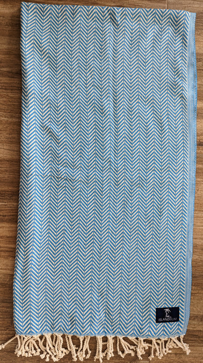 Turquoise Wavy Turkish Towel