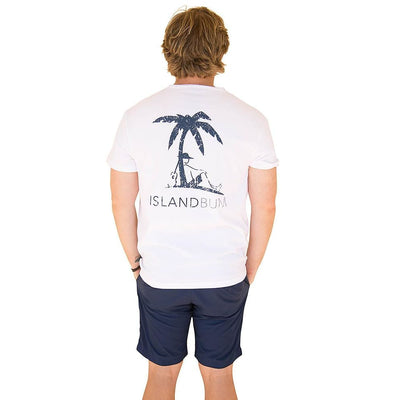 Island Bum Pocket Tiki Joe T-shirt White