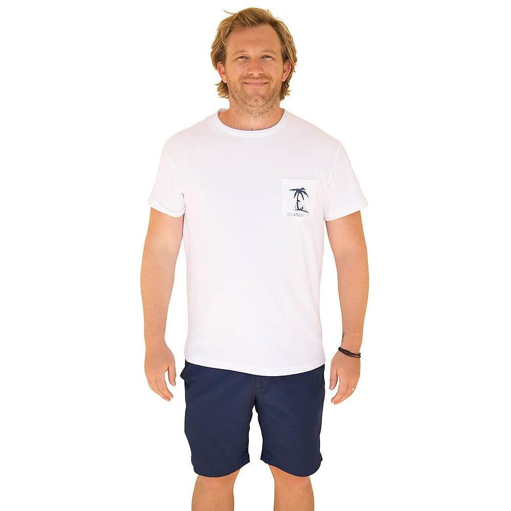 Island Bum Pocket Tiki Joe T-shirt White