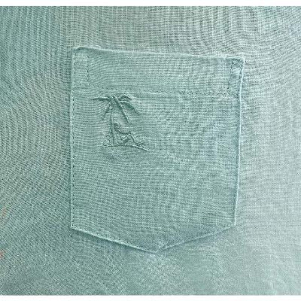 Island Bum Signature Long Sleeve Linen Seafoam