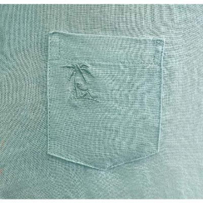 Island Bum Signature Long Sleeve Linen Seafoam