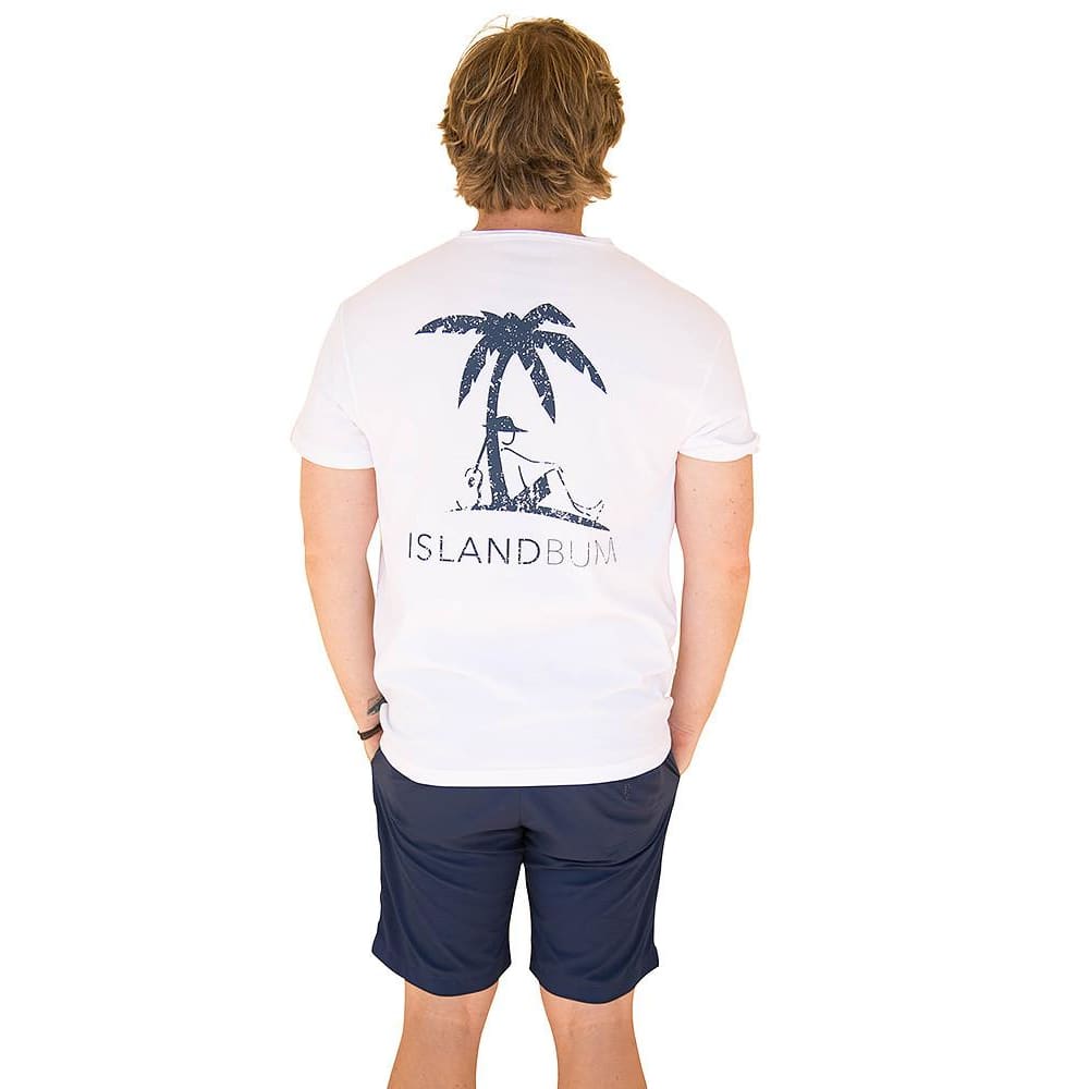 Island Bum Tiki Joe Chest T-shirt White