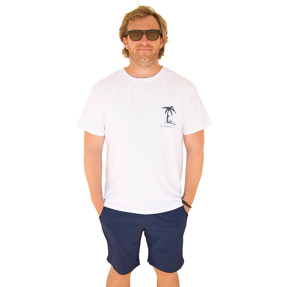 Island Bum Tiki Joe Chest T-shirt White