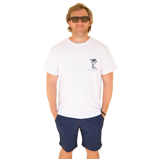 Island Bum Tiki Joe Chest T-shirt White