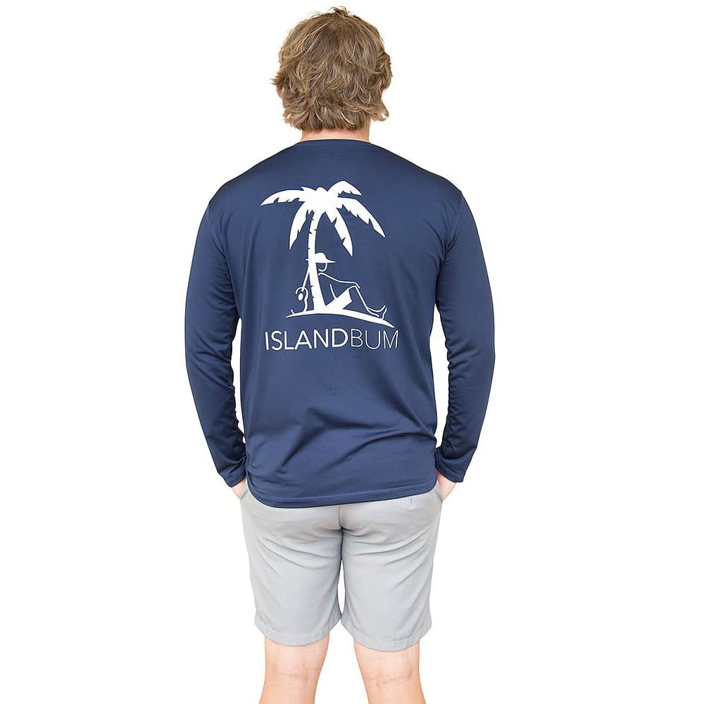 Island Bum Performance Pocket Long Sleeve Navy Blue