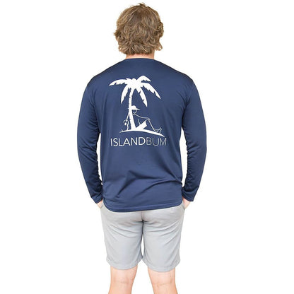 Island Bum Performance Pocket Long Sleeve Navy Blue