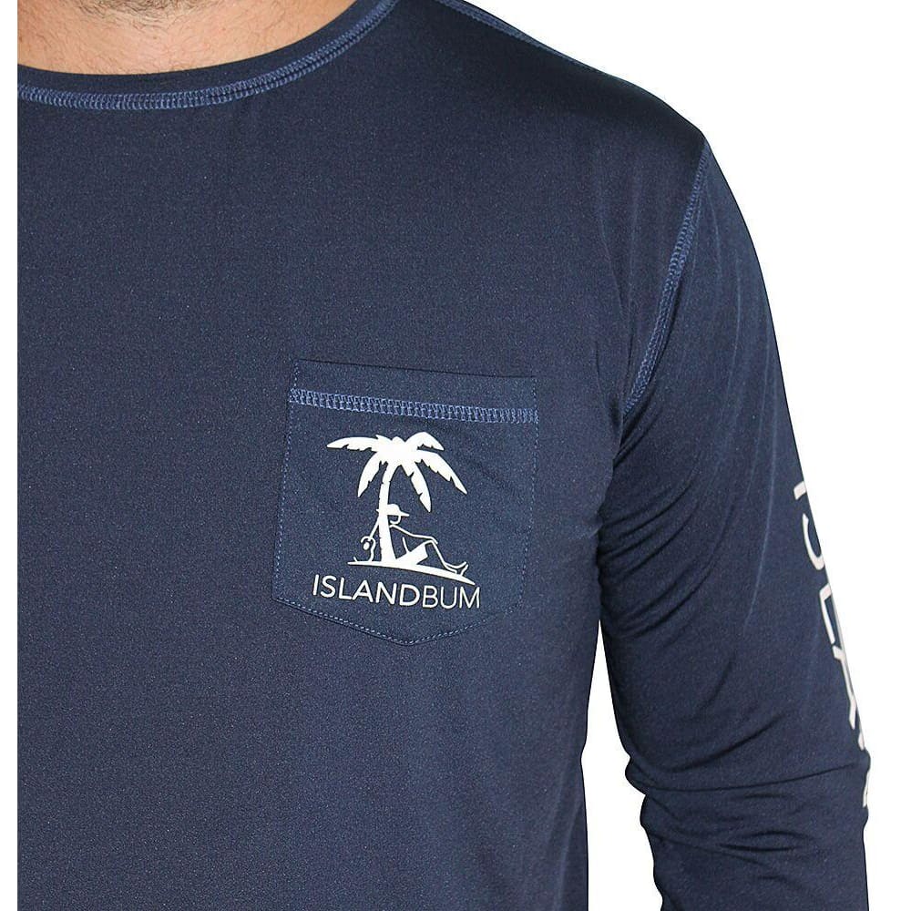 Island Bum Performance Pocket Long Sleeve Navy Blue