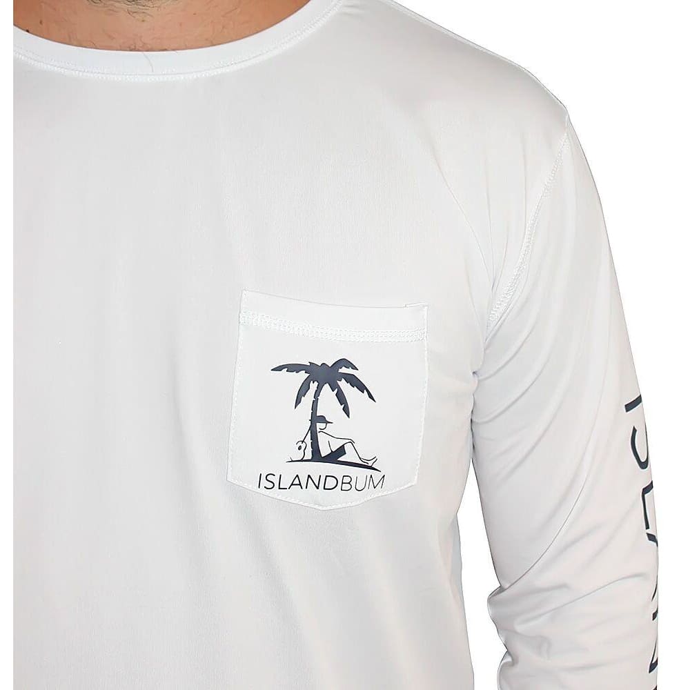Island Bum Performance Pocket Long Sleeve White