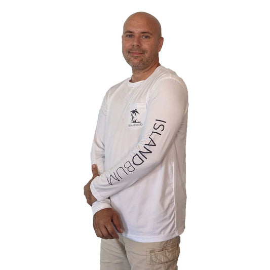 UPF 50 Performance Pocket L/S Shirt - White - Apparel