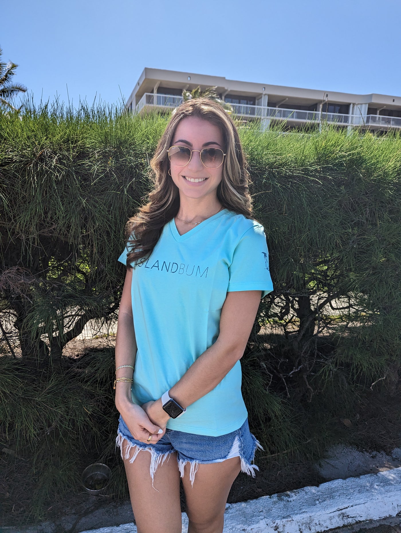 NEW - Signature V-Neck Tee - Seafoam Green
