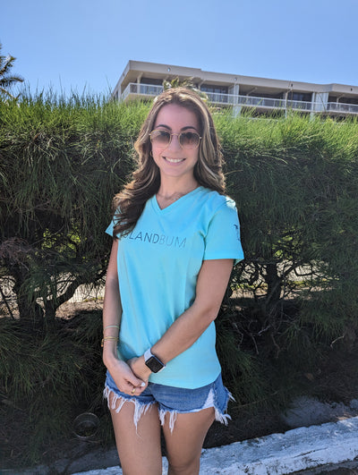 NEW - Signature V-Neck Tee - Seafoam Green